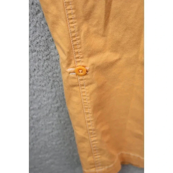 Land's End Women's Orange Pants-Tabs to Roll Up-Size 14P - Picture 5 of 9